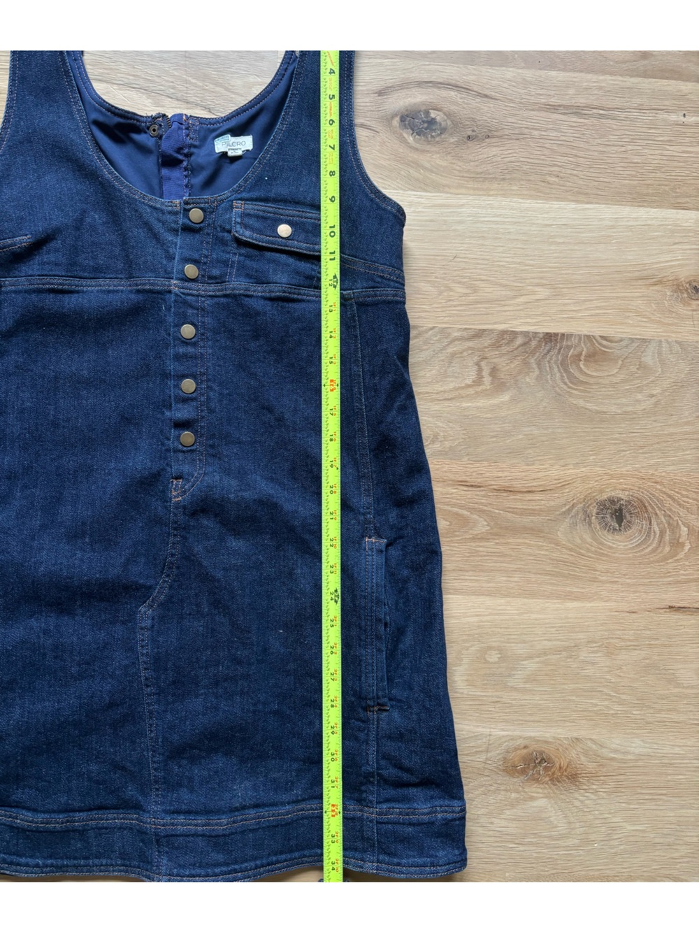 Pilcro Denim Snap Front mini dress like new size M - Picture 7 of 7